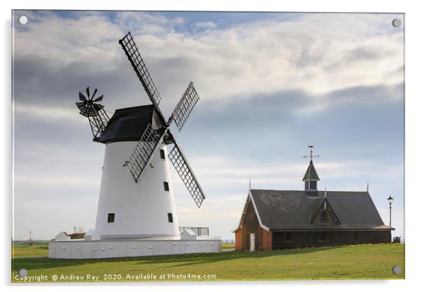 Lytham Windmill Acrylic by Andrew Ray