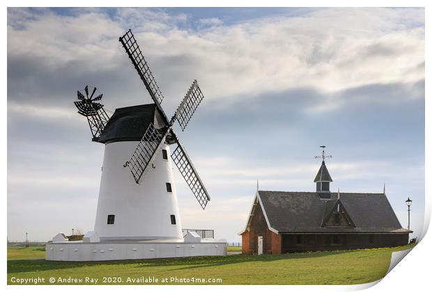 Lytham Windmill Print by Andrew Ray
