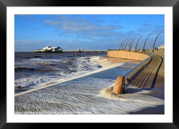 High tide at Blackpool Framed Mounted Print by Andrew Ray
