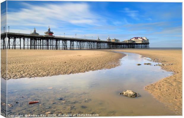 Towards the North Pier (Blackpool) Canvas Print by Andrew Ray