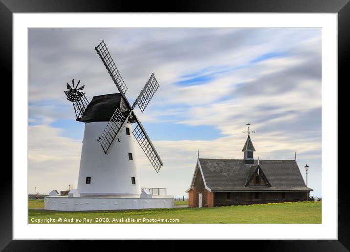 Morning at Lytham Windmill Framed Mounted Print by Andrew Ray