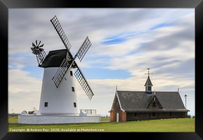 Morning at Lytham Windmill Framed Print by Andrew Ray