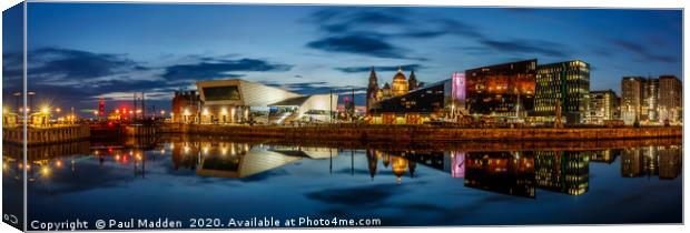 Canning Dock Panorama - Liverpool Canvas Print by Paul Madden