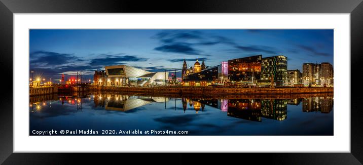 Canning Dock Panorama - Liverpool Framed Mounted Print by Paul Madden