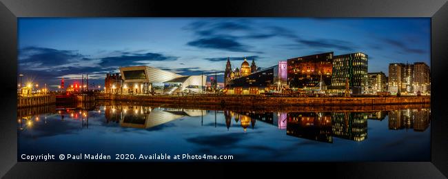 Canning Dock Panorama - Liverpool Framed Print by Paul Madden
