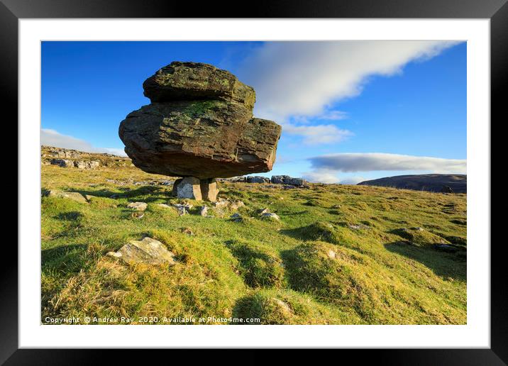 Norber Erratics Framed Mounted Print by Andrew Ray
