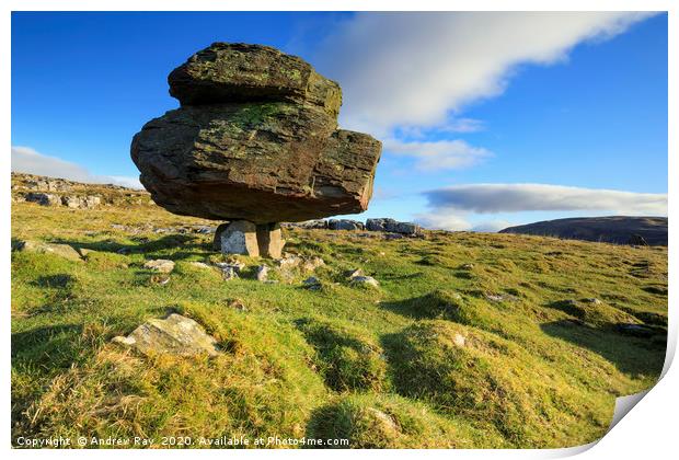 Norber Erratics Print by Andrew Ray