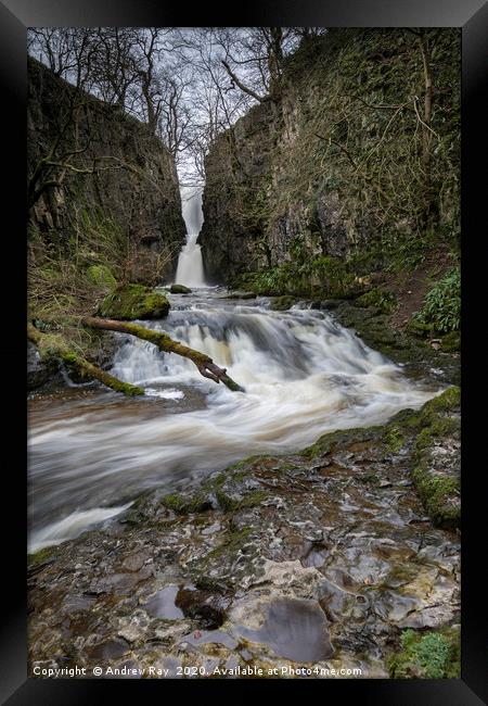 Catrigg Force Waterfall Framed Print by Andrew Ray
