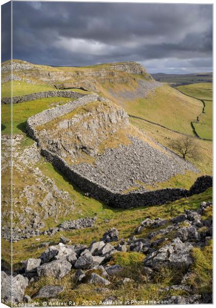 Smearsett Scar view Canvas Print by Andrew Ray