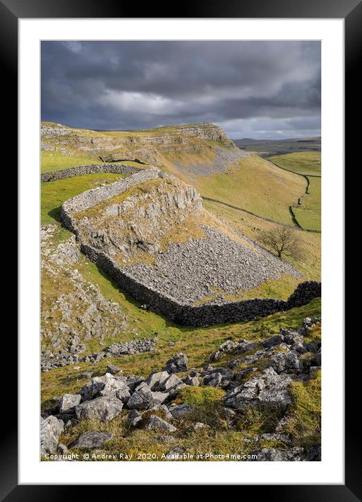 Smearsett Scar view Framed Mounted Print by Andrew Ray