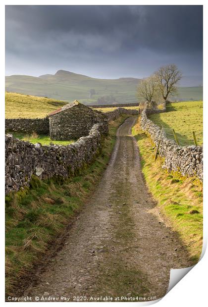 Barn at Goat Scar Lane Print by Andrew Ray