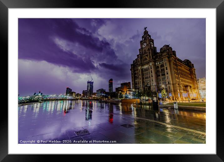 Stormy Liverpool Framed Mounted Print by Paul Madden