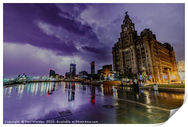 Stormy Liverpool Print by Paul Madden