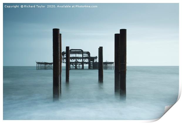 West Pier Print by Richard Taylor