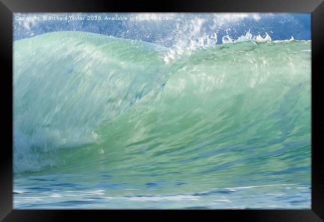 Ocean Wave Framed Print by Richard Taylor