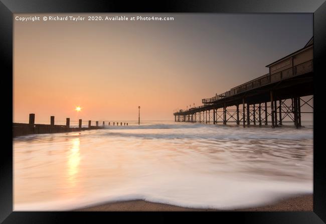 Sunrise at the Pier Framed Print by Richard Taylor