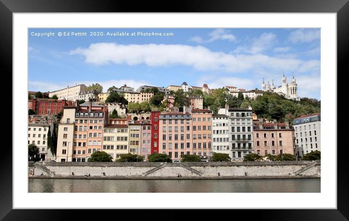 Lyon River Residences, France Framed Mounted Print by Ed Pettitt