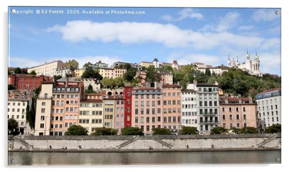 Lyon River Residences, France Acrylic by Ed Pettitt