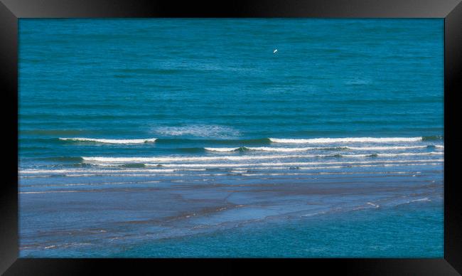 Surf, , Pembrokeshire, Wales, UK Framed Print by Mark Llewellyn