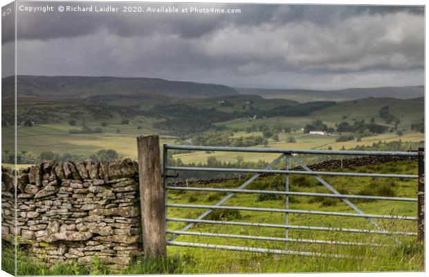 Upper Teesdale from Stable Edge, Dramatic Light Canvas Print by Richard Laidler