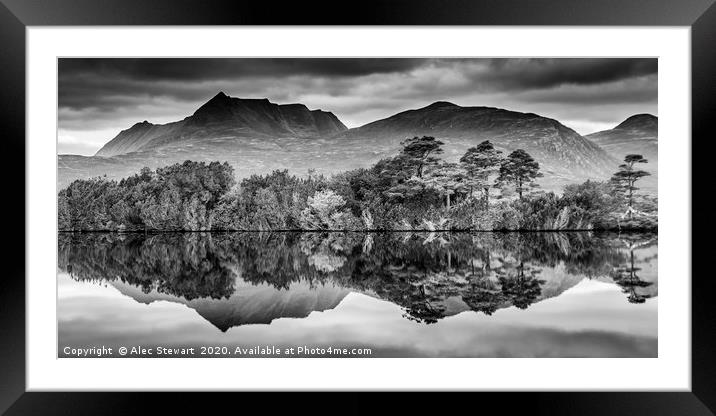 Scottish Landscape Reflected Framed Mounted Print by Alec Stewart