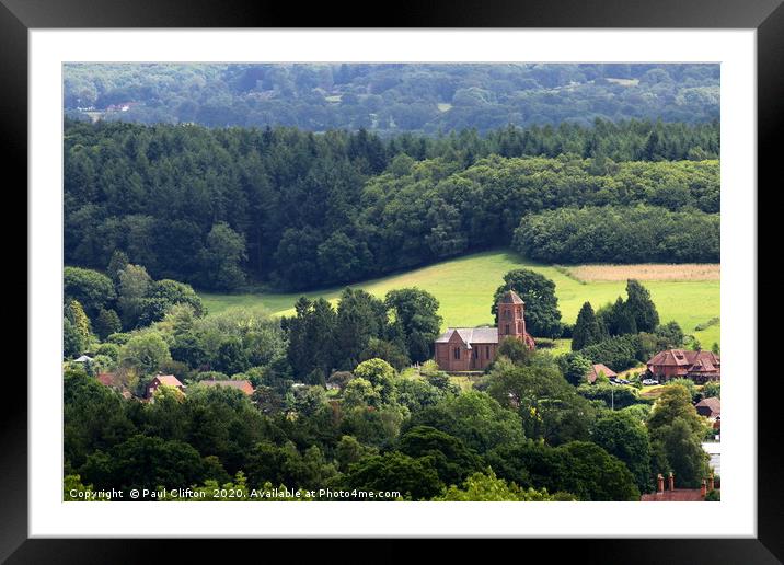 Surrey hills view Framed Mounted Print by Paul Clifton