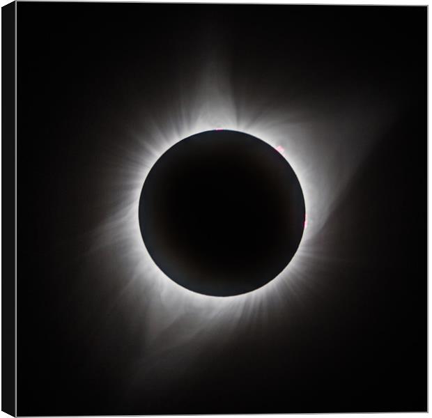 Great American Eclipse 2017 Canvas Print by Gareth Burge Photography
