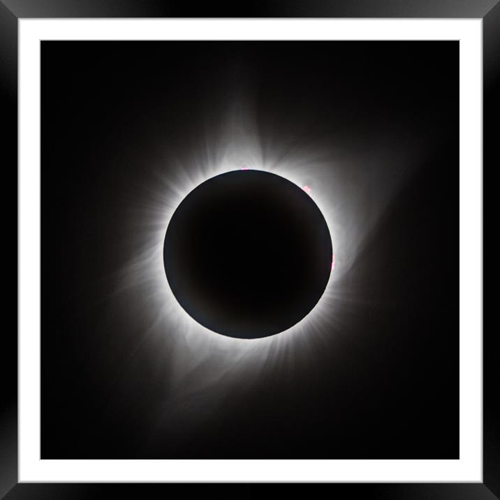 Great American Eclipse 2017 Framed Mounted Print by Gareth Burge Photography