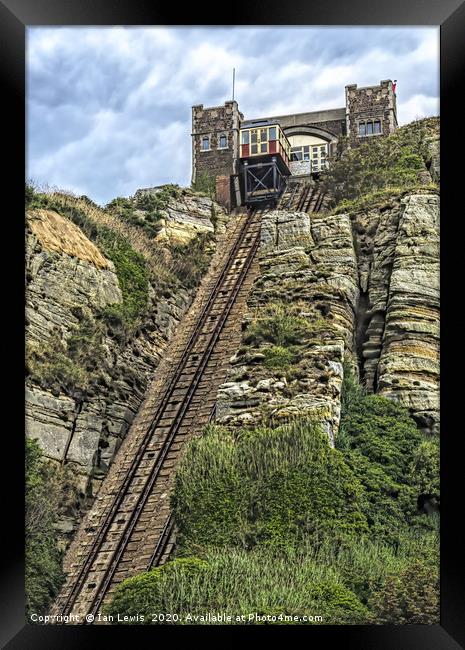 Hastings East Cliff Railway Framed Print by Ian Lewis