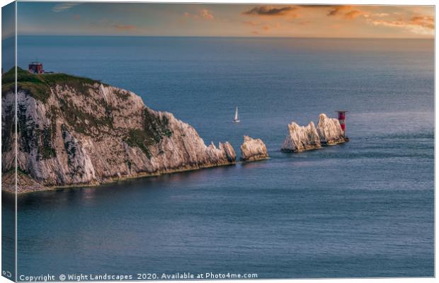 The Needles and Alum Bay Isle Of Wight Canvas Print by Wight Landscapes