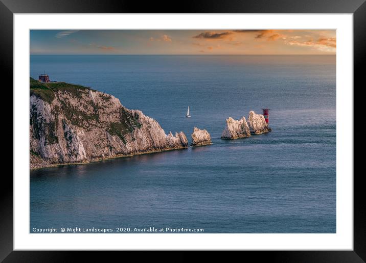 The Needles and Alum Bay Isle Of Wight Framed Mounted Print by Wight Landscapes