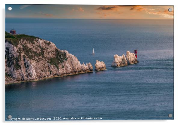 The Needles and Alum Bay Isle Of Wight Acrylic by Wight Landscapes