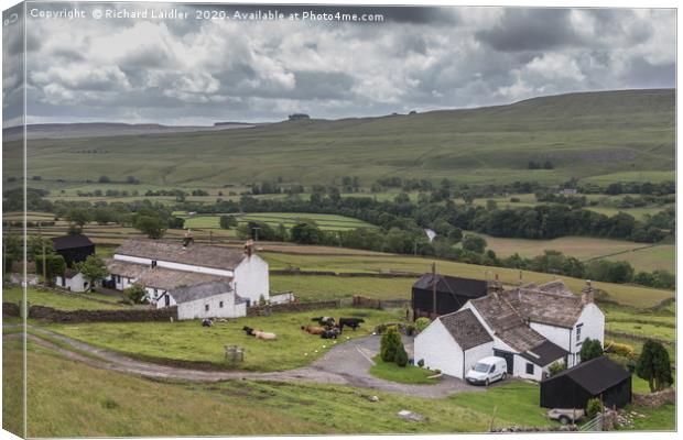 Arla Burn and West Farm Middleton in Teesdale Canvas Print by Richard Laidler