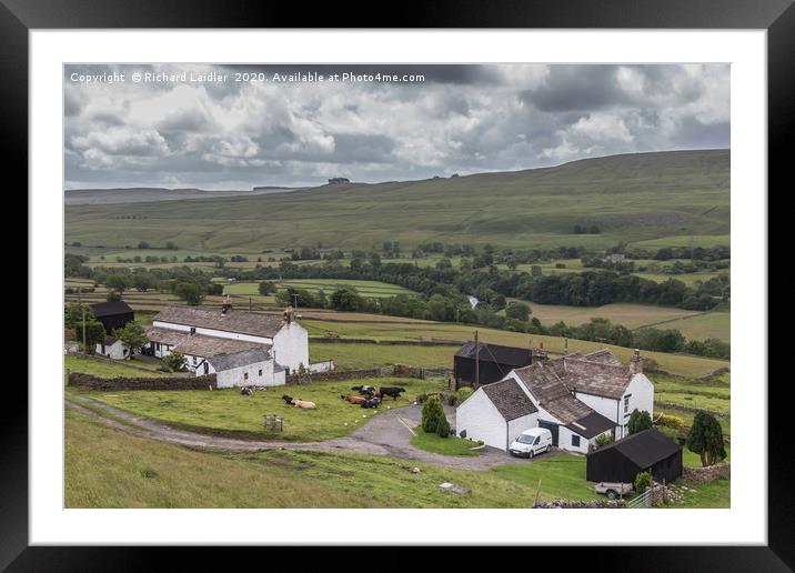 Arla Burn and West Farm Middleton in Teesdale Framed Mounted Print by Richard Laidler