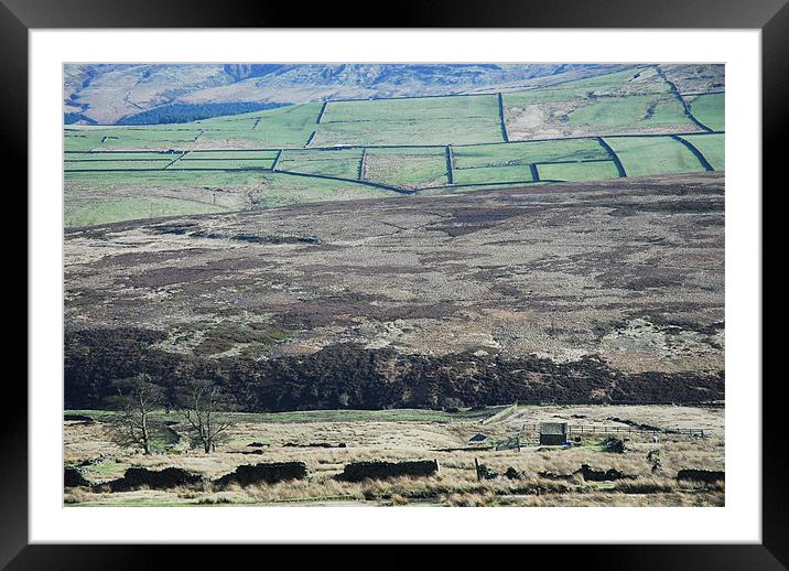 The Moors in Saddleworth Framed Mounted Print by JEAN FITZHUGH