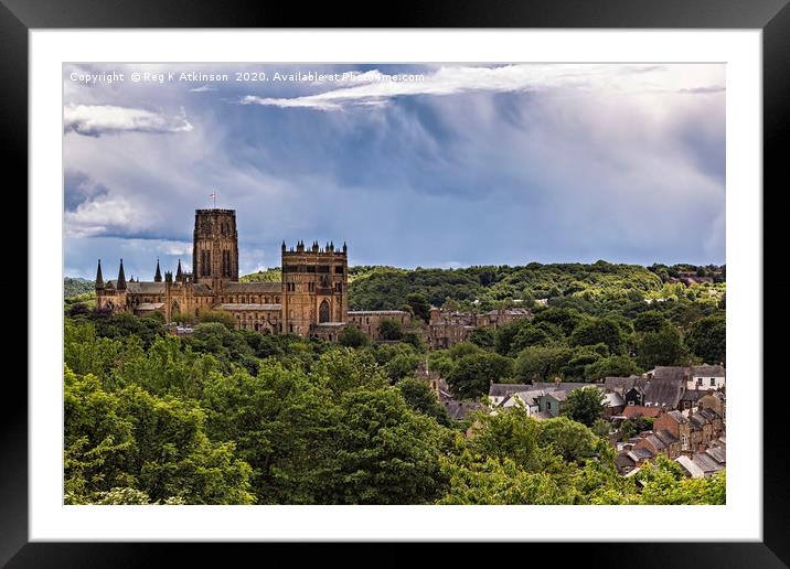 Durham Cathedral Framed Mounted Print by Reg K Atkinson
