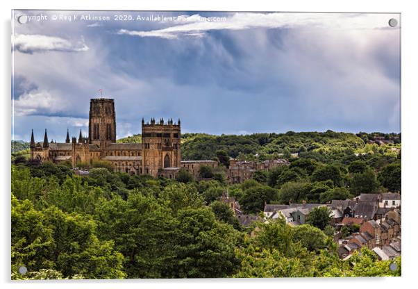 Durham Cathedral Acrylic by Reg K Atkinson