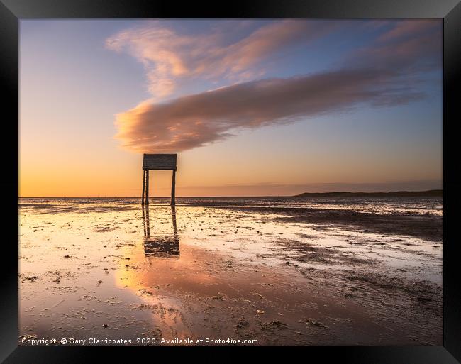 Refuge Box on the Causeway Framed Print by Gary Clarricoates