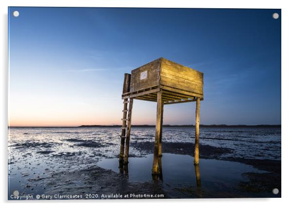 Refuge Box at Night Acrylic by Gary Clarricoates