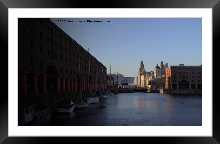 Three Graces from the Royal Albert Dock Framed Mounted Print by John Wain