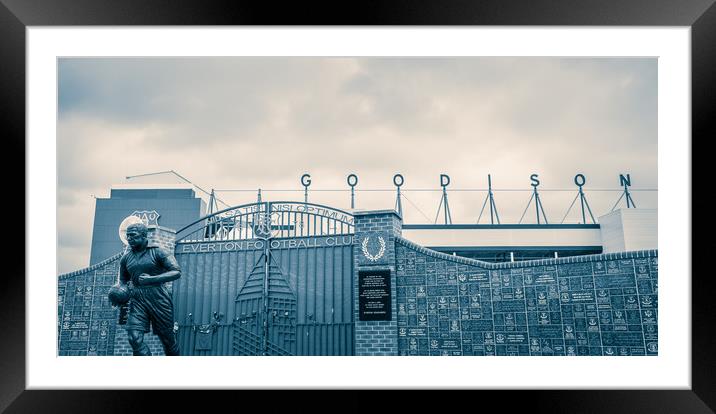 Dixie Dean statue at Goodison Park Framed Mounted Print by Jason Wells