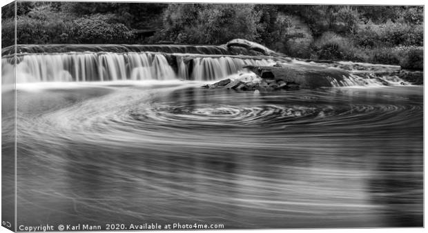 Weir 'pool' Canvas Print by karl mann