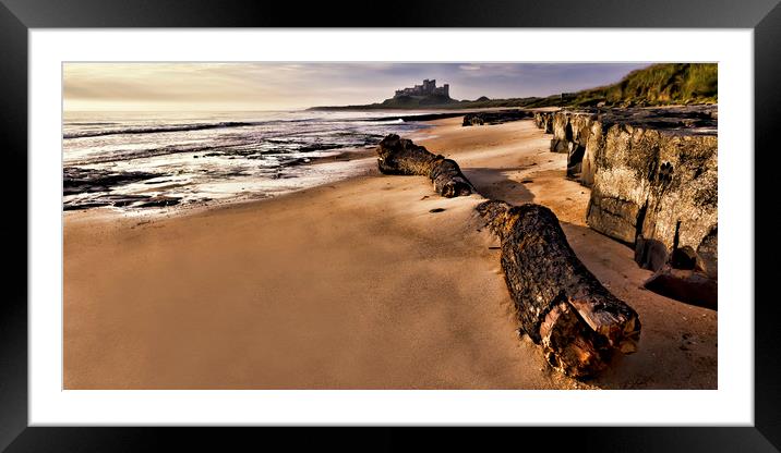 Bamburgh Panorama Framed Mounted Print by Northeast Images