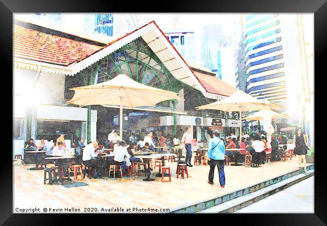 Lau Pa Sat Hawker Food Centre, Singapore Framed Print by Kevin Hellon