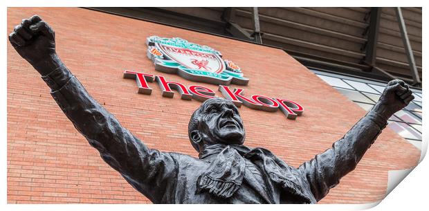 Bill Shankly statue at Anfield stadium Print by Jason Wells