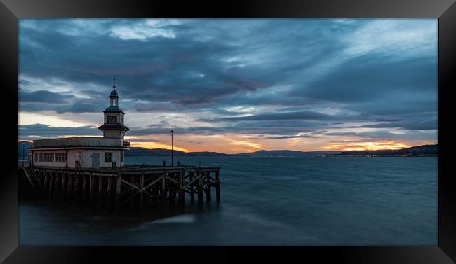 Sunrise over the Pier, Dunoon, Argyll, Scotland Framed Print by Dave Collins