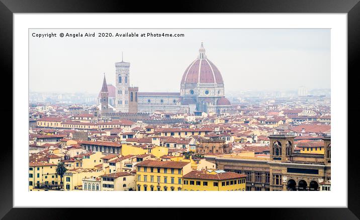 Beautiful Florence. Framed Mounted Print by Angela Aird