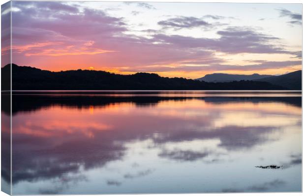 Sunset over Loch Etive Canvas Print by Dave Collins