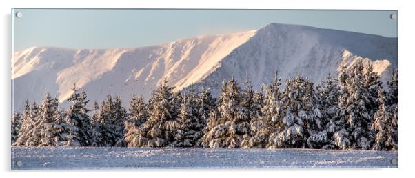 A Winter Lakeland Acrylic by John Malley