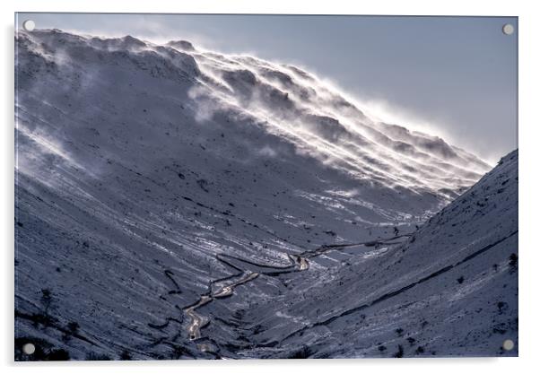 A Wintery Kirkstone Pass Acrylic by John Malley